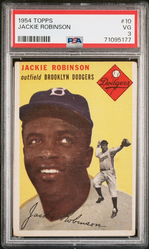 1954 Topps #10 Jackie Robinson PSA 3 VG Nice Example Brooklyn Dodgers HOF