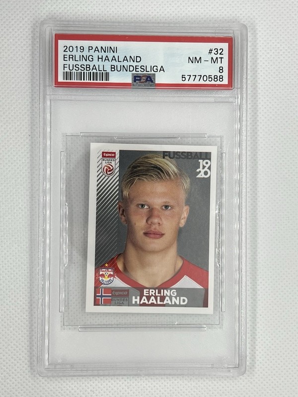 2019-20 Panini Fussball Bundesliga Erling Haaland #32 PSA 8 A105