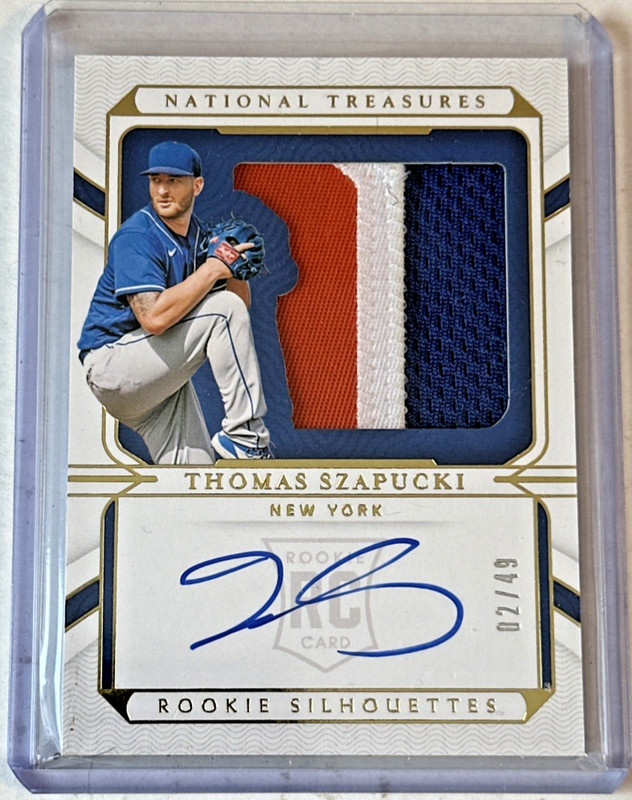 Thomas Szapucki 2022 National Treasures Rookie Silhouette Signatures Auto /49