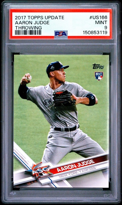 2017 Topps Update Series - Aaron Judge #US166 Throwing Rookie PSA 9
