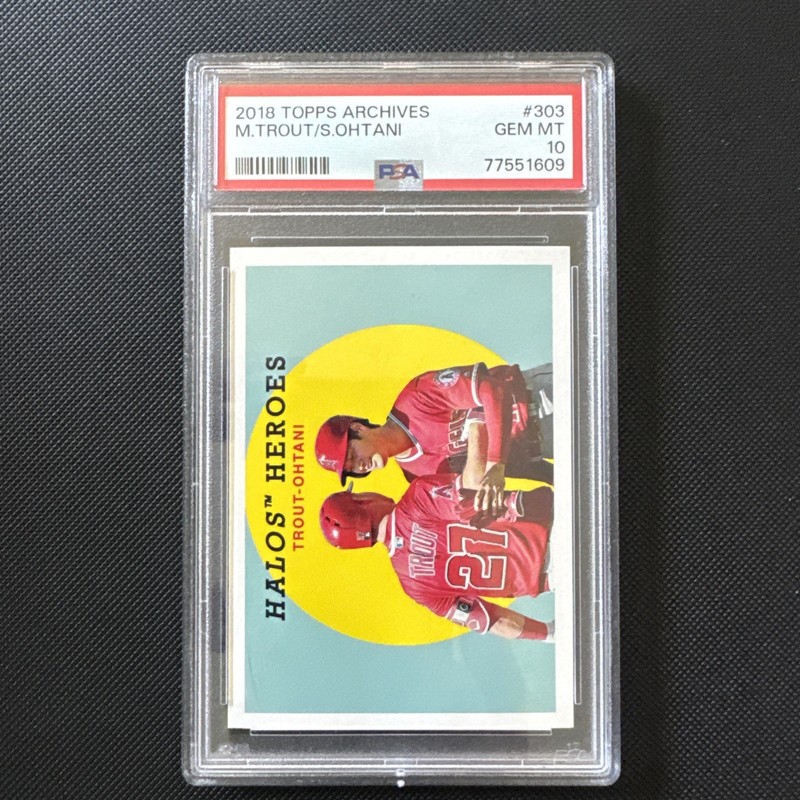 2018 Topps Archives Shohei Ohtani And Mike Trout PSA 10
