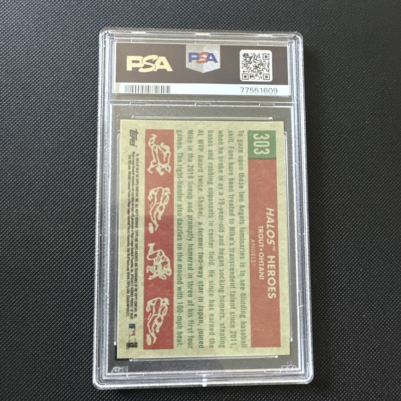 2018 Topps Archives Shohei Ohtani And Mike Trout PSA 10 view 2