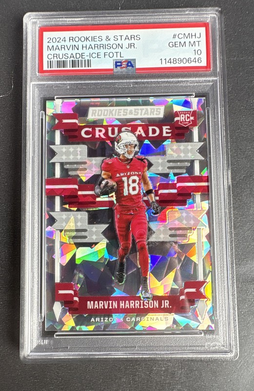 2024 Panini Rookies & Stars - Crusade Marvin Harrison Jr. #C-MHJ Ice /18 (RC)