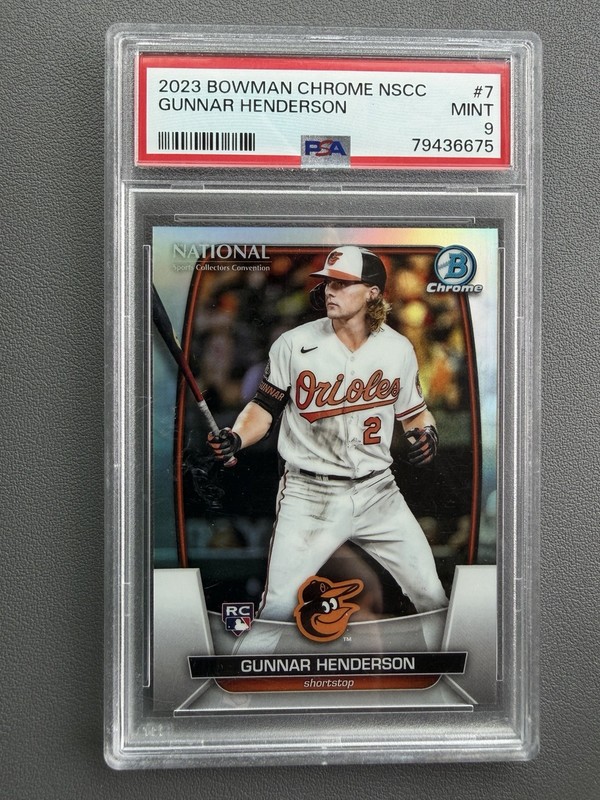 2023 Bowman Chrome Refractor NSCC Gunnar Henderson RC PSA 9 Mint SP