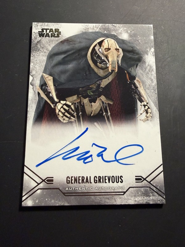 General Grievous Topps Stellar Signature Matthew Wood On Card Auto