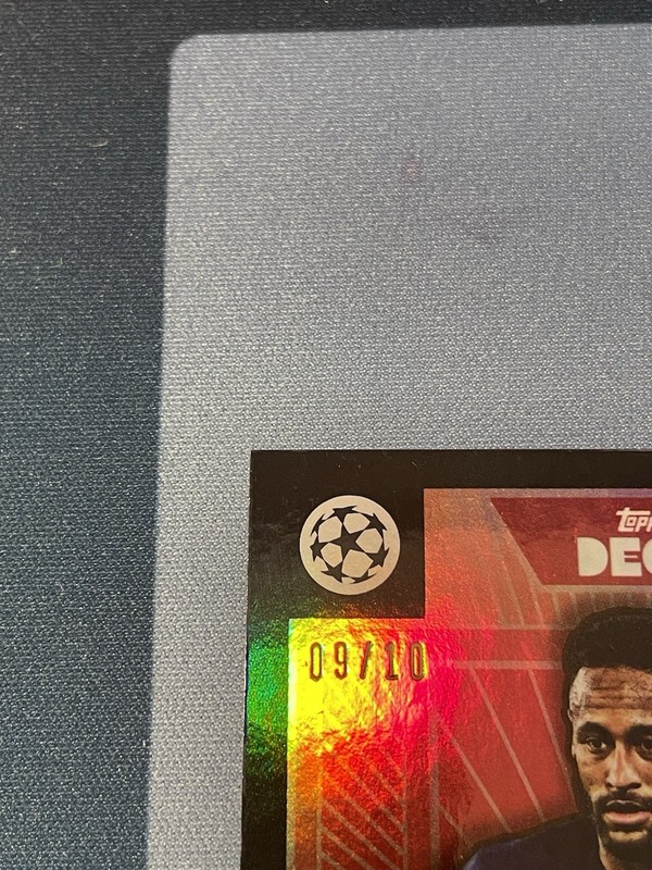 2022-23 Topps Deco Neymar Jr Red Auto /10 Paris St-Germain PSG view 2