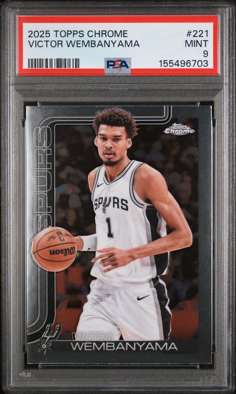 2025 Topps Chrome #221 Victor Wembanyama PSA 9 MINT