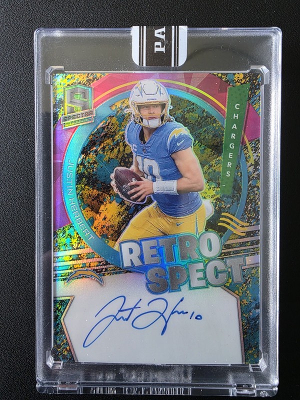 2022 Justin Herbert Spectra 1/1 Auto Retro Spect 🔥🔥🔥🔥🔥