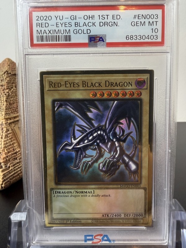 PSA 10 Red-Eyes Black Dragon MAGO-EN003 Maximum Gold Premium Gold Rare view 2