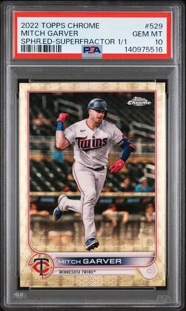 2022 Topps Chrome Sapphire #529 Mitch Garver Superfractor 1/1 PSA 10