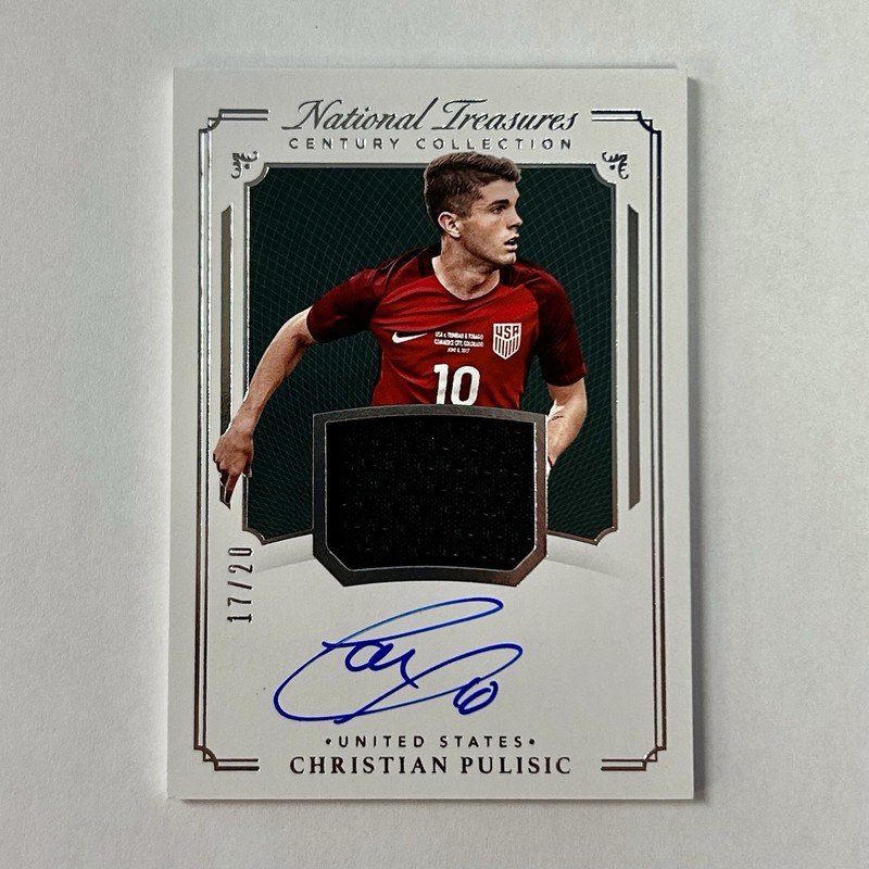 2018 National Treasures Christian Pulisic Century Collection Jersey Auto 17/20