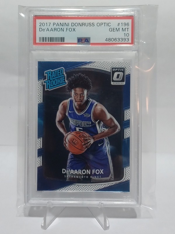2017-18 Panini Donruss Optic - Rated Rookie De'Aaron Fox #196 (RC) PSA 10 Gem