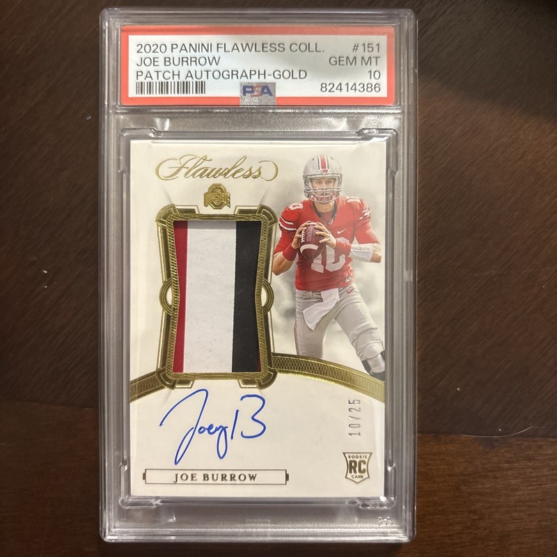 2020 Panini Flawles Collegiate Patch auto Gold 10/25 *** POP 1****
