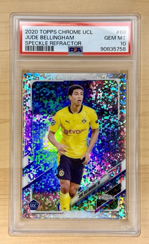 2020 Topps Chrome Jude Bellingham RC Speckle Refractor PSA 10 England World Cup