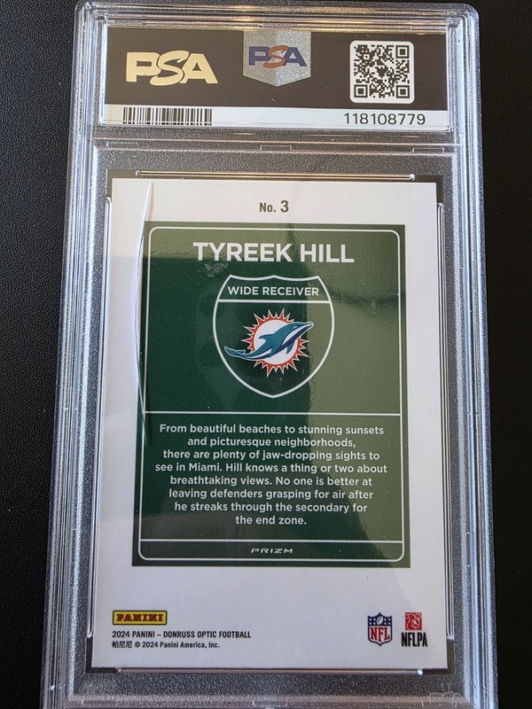 2024 Tyreek Hill Donruss Downtown PSA 9 🔥 🔥🔥🔥🔥 view 2