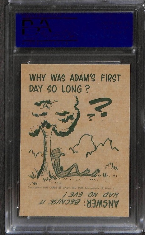 1963 GAD FUN CARDS #52 BABE RUTH PSA 10 GEM-MT 90623019  view 2