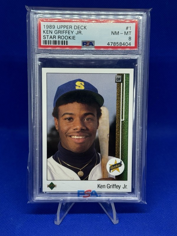 1989 Upper Deck Star Rookie #1 Ken Griffey Jr Mariners RC Rookie PSA 8 NM-MT