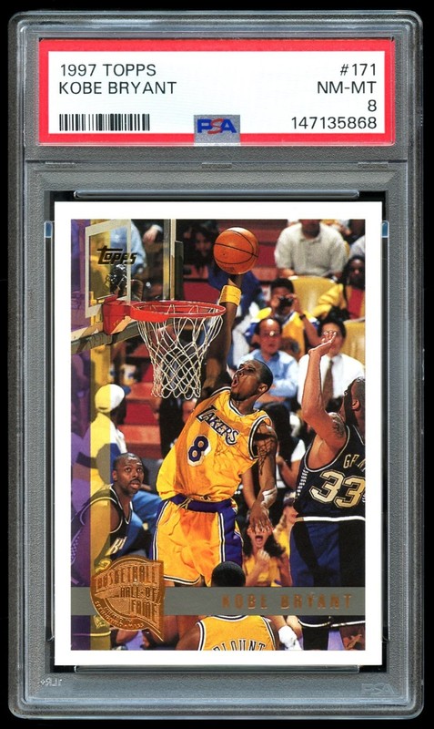 1997-98 Topps Minted in Springfield #171 Kobe Bryant PSA 8 NM-MT (MISLABELED)