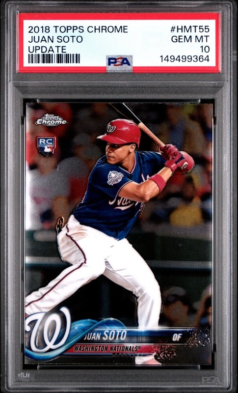 2018 Topps Chrome Update Juan Soto Rookie RC #HMT55 PSA 10 Gem Mint