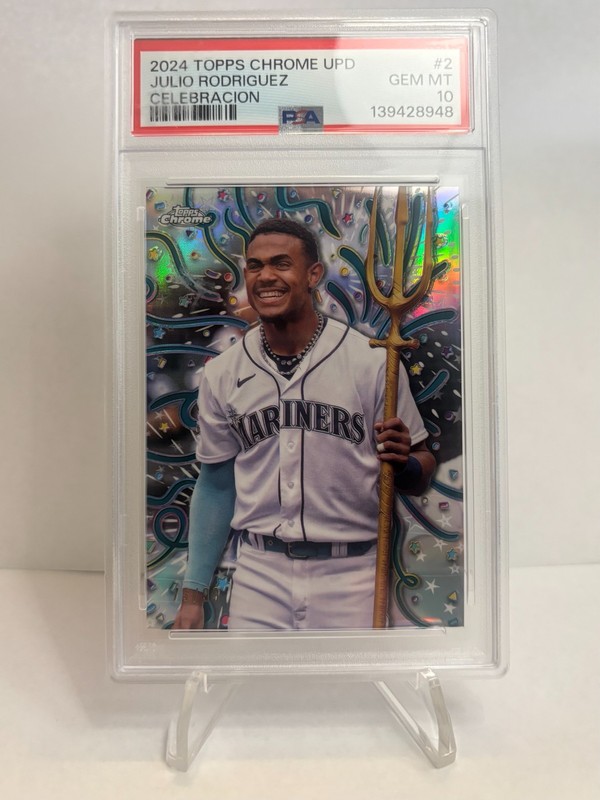 Julio Rodriguez PSA 10 Celebracion 2024 Topps Chrome UPD Seattle Mariners MLB