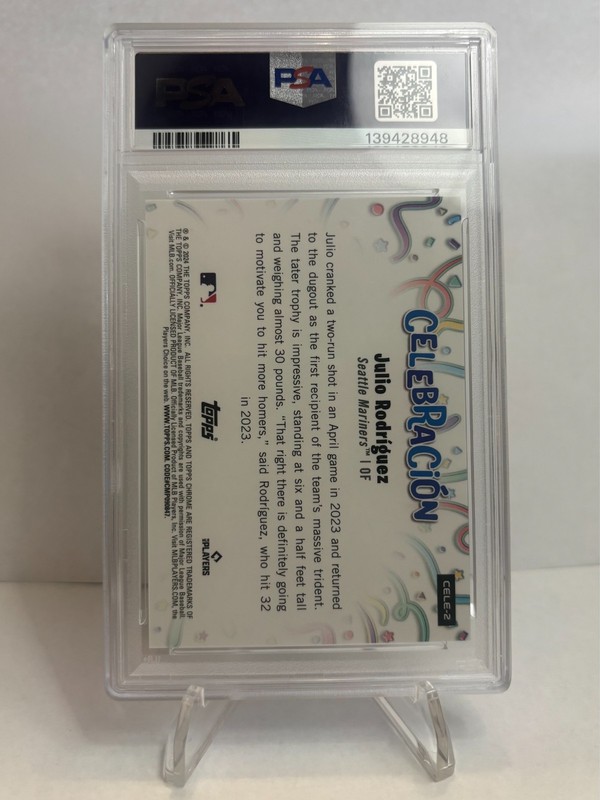 Julio Rodriguez PSA 10 Celebracion 2024 Topps Chrome UPD Seattle Mariners MLB view 2