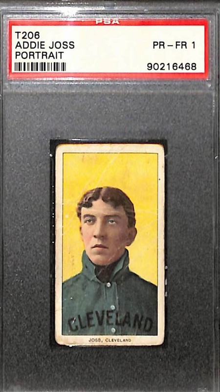 1909 T206  Addie Joss Portrait Piedmont PSA 1 PR 90216468 