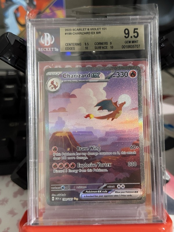 Charizard ex 199 Scarlet & Violet 151 SIR Holo  BGS 9.5 Sub grade 10 10 9.5 9