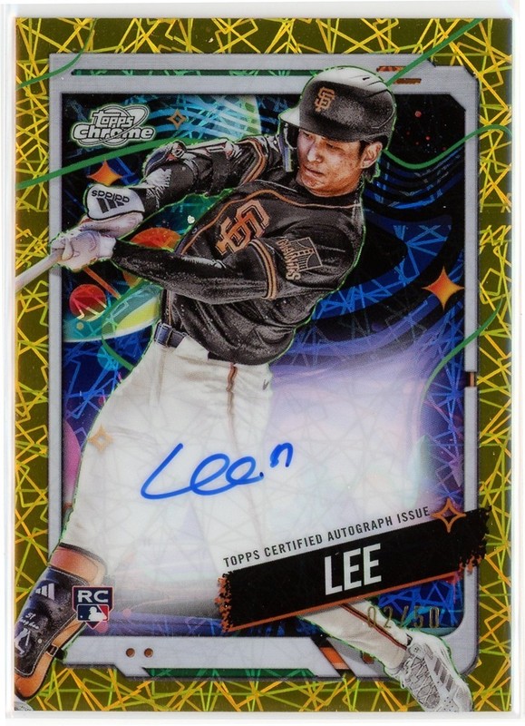 2024 Topps Cosmic Chrome Gold Interstellar Auto Jung Hoo Lee RC /50 SF Giants