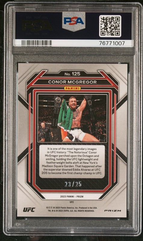 2023 Prizm UFC Conor McGregor Mojo /25 PSA 10 Low Pop RARE view 2
