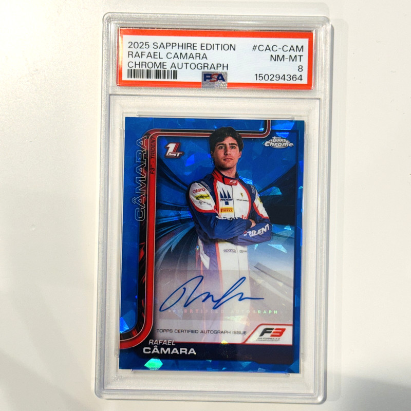 2025 Topps Chrome Formula 1 F1 Rafael Camara 1st Sapphire Auto Autograph PSA