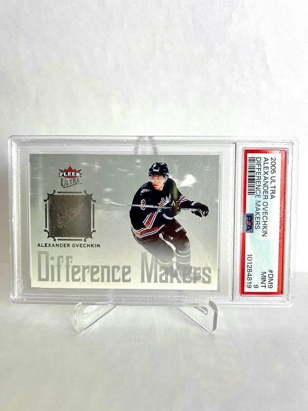 2005-06 Fleer Ultra Alex Ovechkin Difference Makers DM9 PSA 9 Mint Future HOF RC view 2