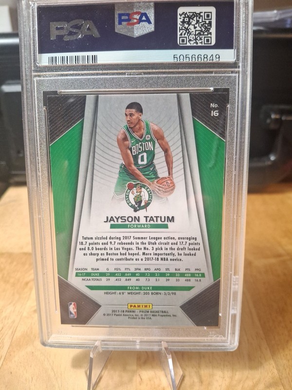 2017-18 Panini Prizm - Jayson Tatum  Psa9 Rookie !!!! view 2