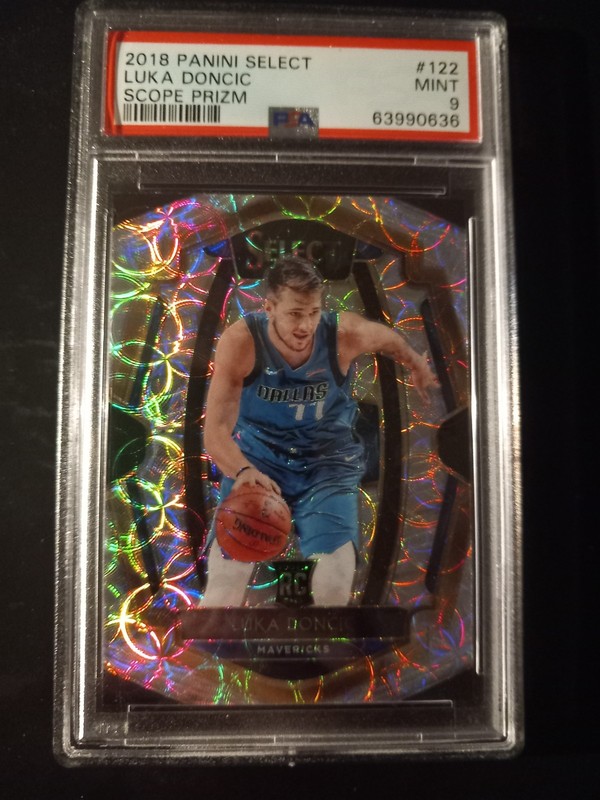 PANINI SELECT 2018 LUKA DONCIC ROOKIE SCOPE PRIZM PSA 9 NO RESERVE