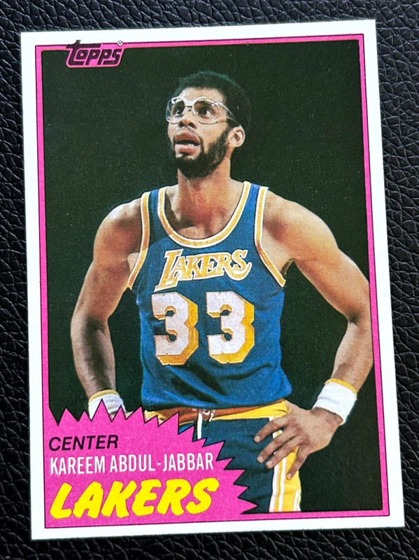1981 Topps Basketball Kareem Abdul-Jabbar Near Perfect Centering