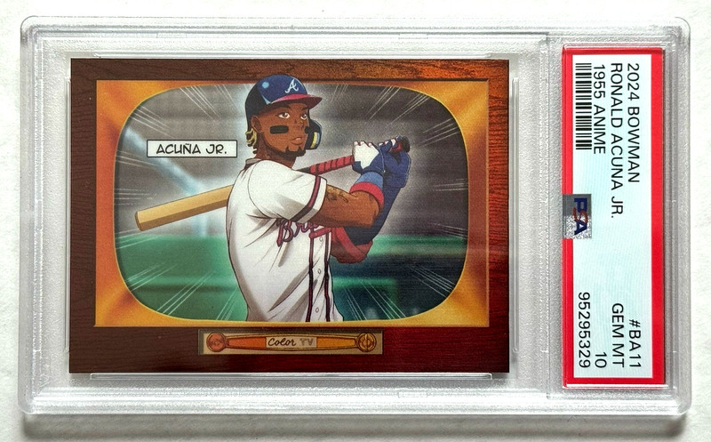 2024 Bowman Ronald Acuna Jr 1955 Anime SP PSA 10 Atlanta Braves MVP #BA-11