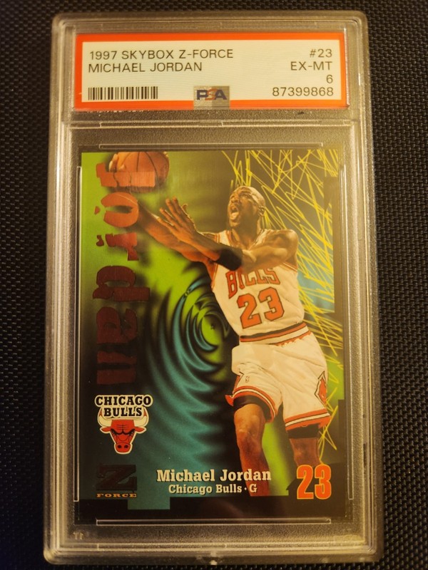Michael Jordan 1997-98 Skybox Z-Force #23 PSA 6 90's FIRE 🔥🔥