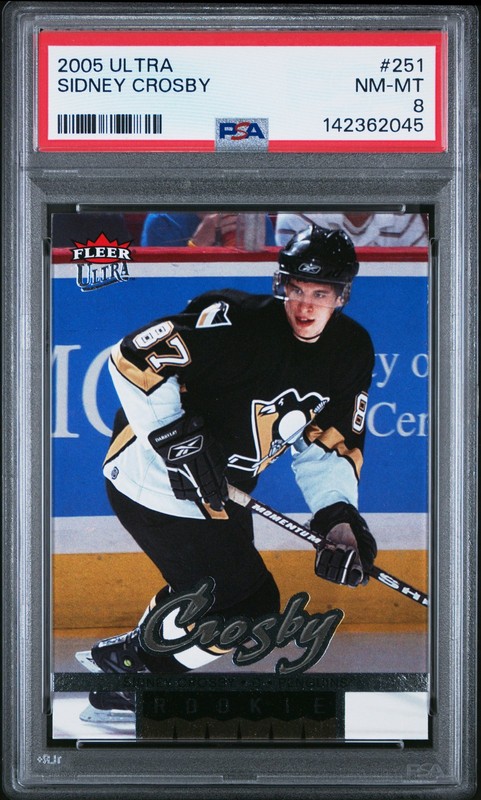 Sidney Crosby 2005 Fleer Ultra #251 Rookie PSA 8