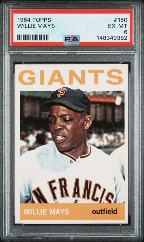 1964 Topps #150 - Willie Mays PSA 6 EX-MT