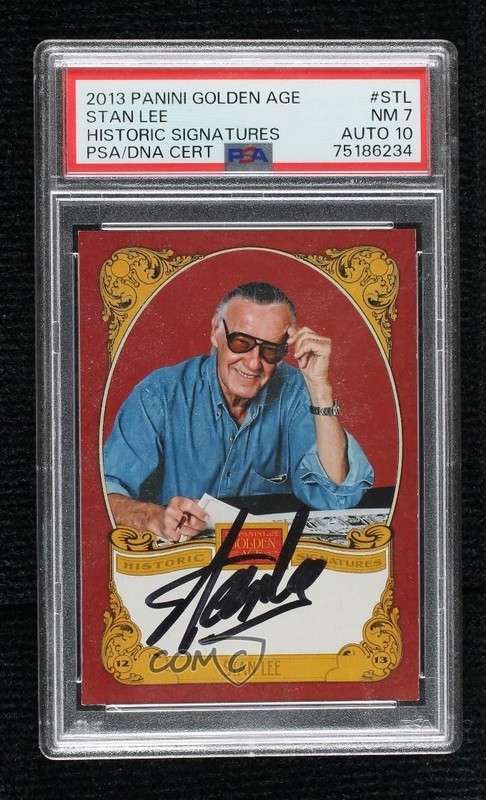 2013 Panini Golden Age Historic Signatures Stan Lee #STL PSA 7 Auto