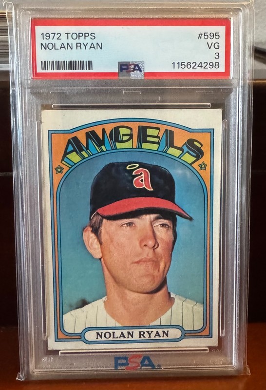 1972 Topps #595 - Nolan Ryan **PSA 3 +Eye Appeal**