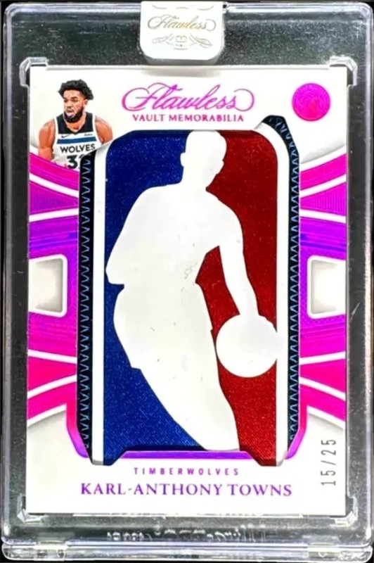 2024-25 Panini Flawless Vault Memorabilia Logoman Karl-Anthony Towns /25 Knicks