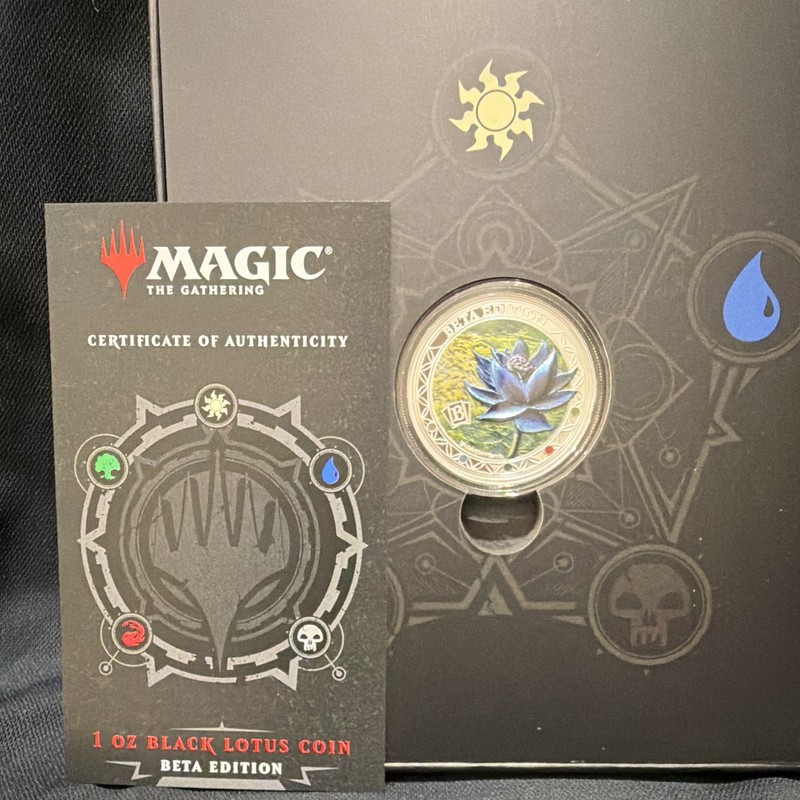 Magic: The Gathering Black Lotus Beta Edition 1 oz Silver Round - COA