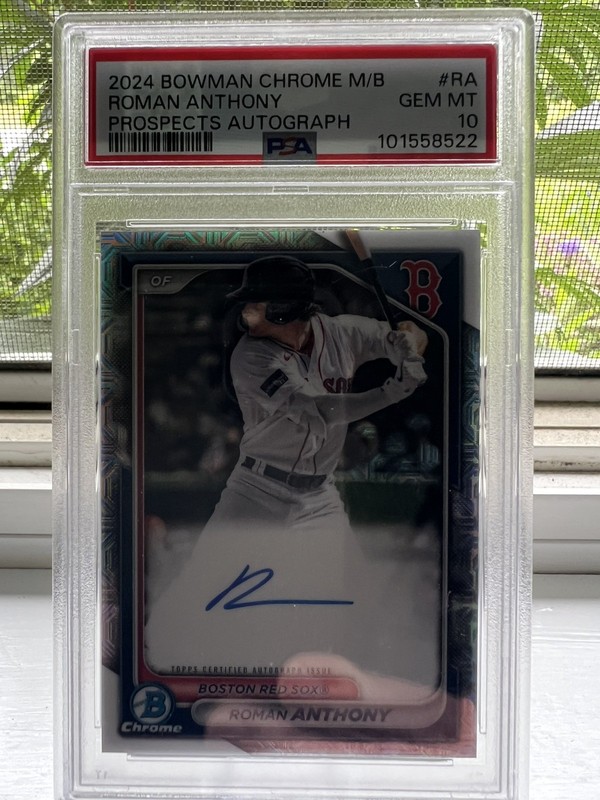 2024 Bowman Chrome Mega Box ROMAN ANTHONY Auto PSA 10