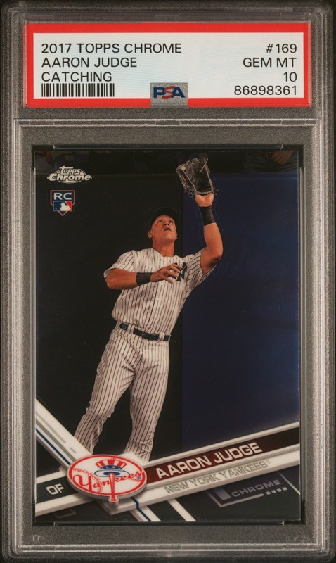 2017 TOPPS CHROME #169 AARON JUDGE ROOKIE RC PSA 10