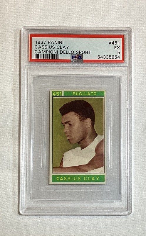 CASSIUS CLAY MUHAMMAD ALI 1967 PANINI CAMPIONI DELLO SPORT CARD #451 PSA 5