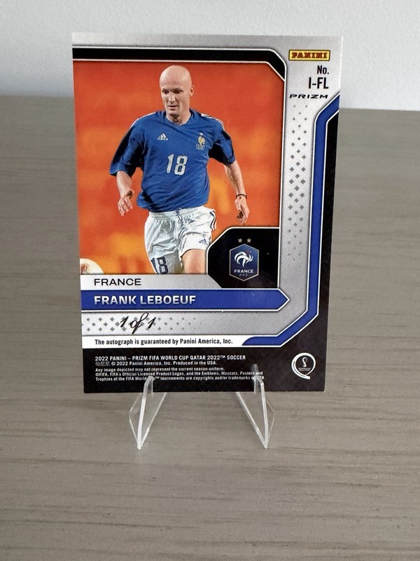 2022 World Cup International Ink Frank Leboeuf Choice Black Prizm Auto 1/1 🔥🔥 view 2