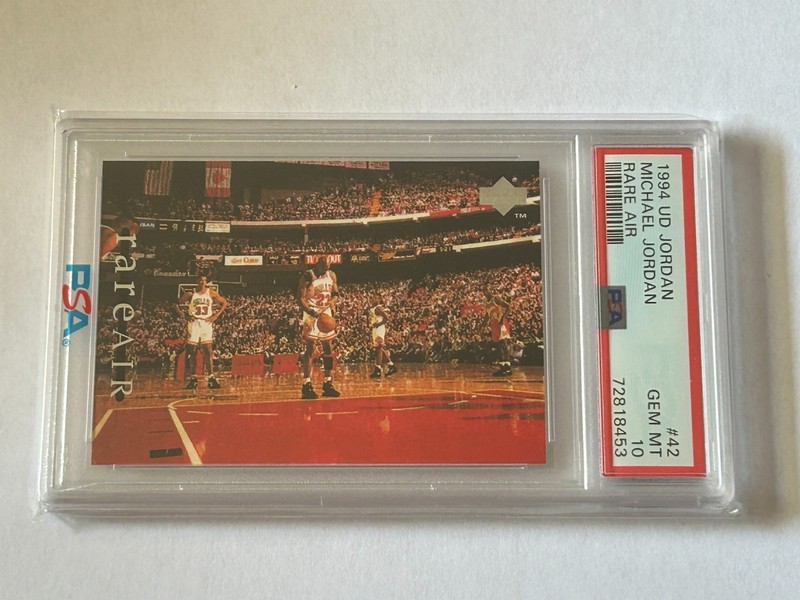 1994 Upper Deck JORDAN RARE AIR #42 Michael Jordan PSA 10 view 2