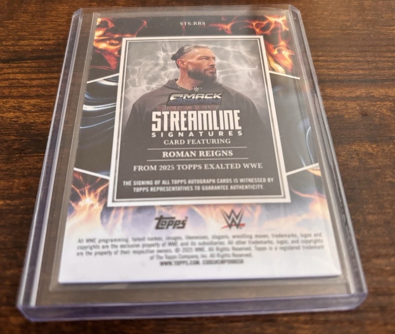 2025 Topps WWE Exalted Roman Reigns Streamline Signatures On-Card Auto 88/99! view 2