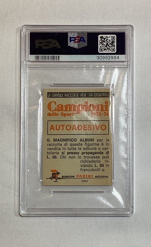 CASSIUS CLAY MUHAMMAD ALI 1973 PANINI CAMPIONI DELLO SPORT #290 PSA 8 view 2