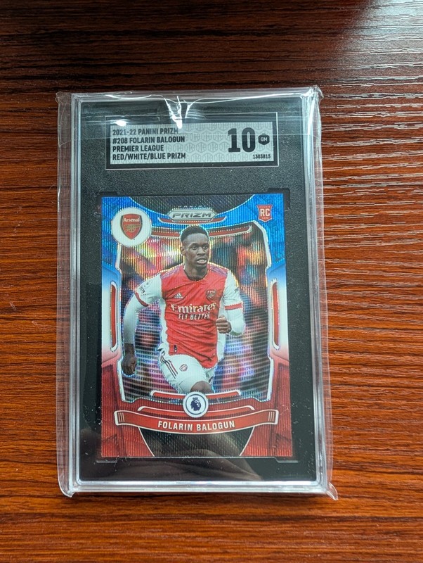 USMNT FOLARIN BALOGUN - 2021 PANINI PRIZM RED WHITE BLUE #208 RC - USA - SGC 10